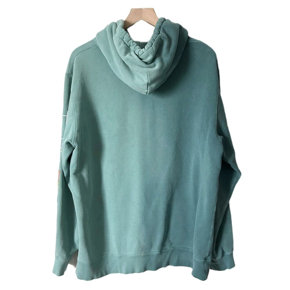 Teddy Fresh Teal Ombre Pastel Hoodie with Embroidered Logo Size Large - Picture 3 of 5